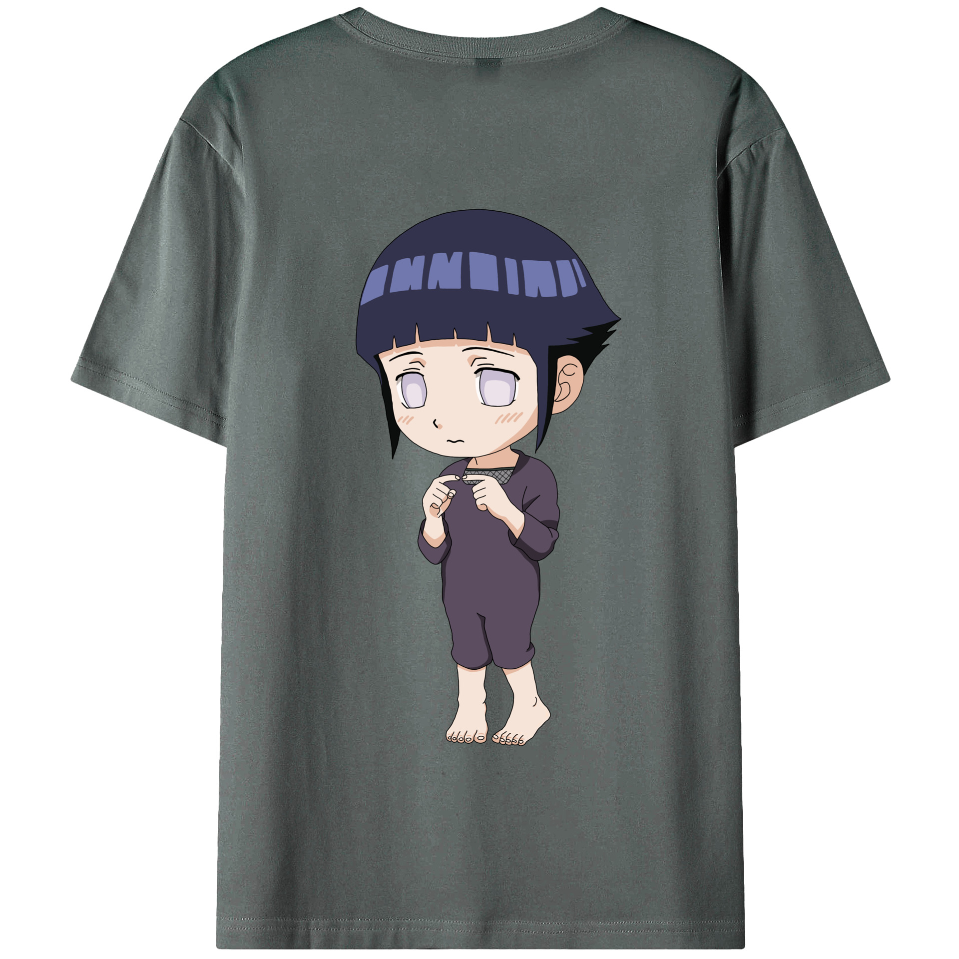 （画像用） NARUTO -ナルト- 日向ヒナタ Hyūga Hinata 綿100％半袖Tシャツ（背面プリント）